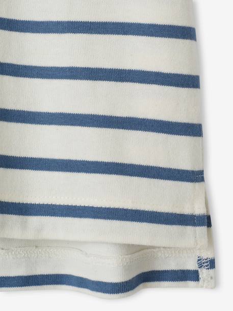 Tee-shirt rayé mixte personnalisable enfant manches courtes rayé bleu 