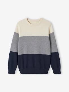 Junge-Pullover, Strickjacke, Sweatshirt-Jungen Pullover mit Colorblock-Streifen Oeko-Tex