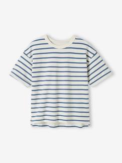 Fille-Tee-shirt rayé mixte personnalisable enfant manches courtes