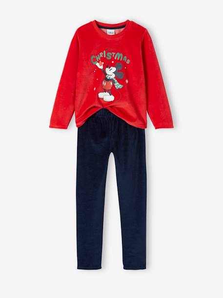 Weihnachtlicher Jungen Schlafanzug Disney MICKY MAUS rot/marine 