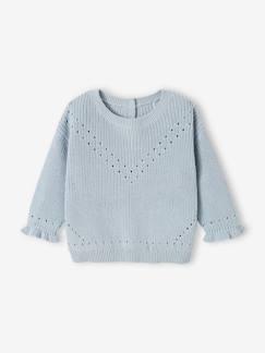 Baby-Pullover, Strickjacke, Sweatshirt-Pullover-Baby Pullover aus Rippstrick Oeko-Tex