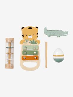 Spielzeug-Erstes Spielzeug-4-teiliges Set Baby Musikinstrumente TANSANIA, Holz FSC®