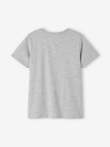 Jungen Sport T-Shirt BASIC Oeko-Tex grau meliert+königsblau 