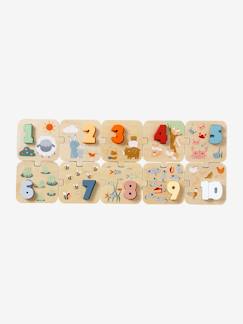 Spielzeug-Lernspiele-Puzzle-2-in-1 Baby Zahlenpuzzle aus Holz FSC®