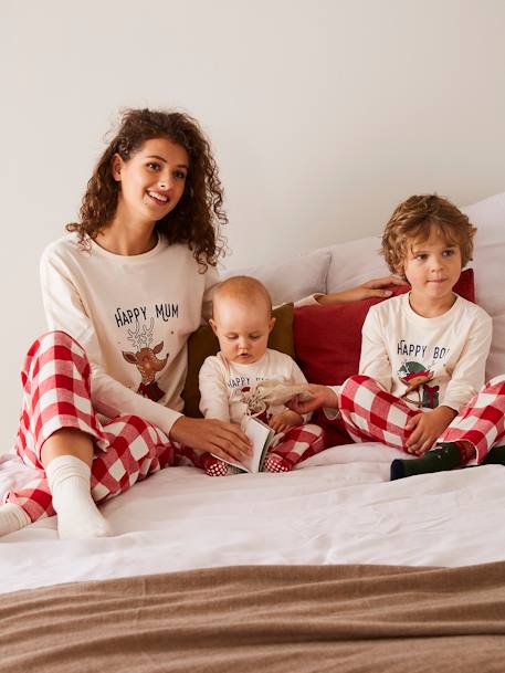 Pyjama de Noël femme collection capsule 'Happy Family' écru 