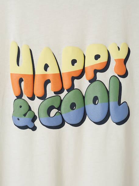 Jungen T-Shirt „Happy & cool“ Oeko-Tex sand 
