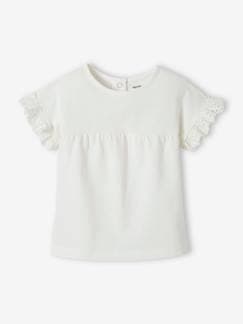 Les articles personnalisables-Bébé-T-shirt, sous-pull-T-shirt manches volantées personnalisable bébé coton biologique