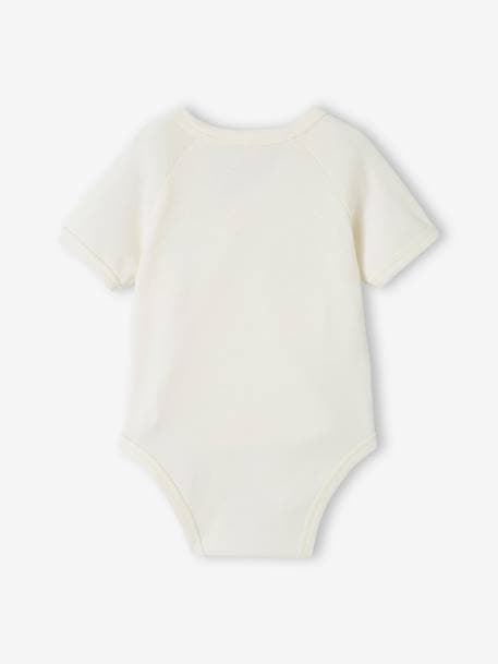 Lot de 5 bodies 'voitures' bébé spécial naissance en coton biologique bleu ciel 