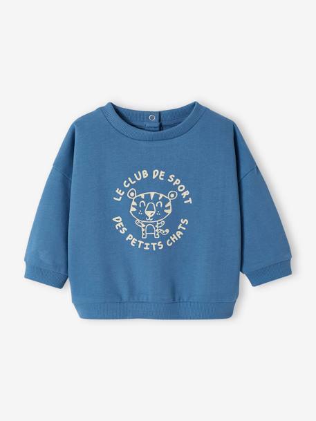 Baby Sweatshirt BASIC Oeko-Tex blau+minzgrün 