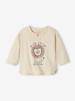 Baby-T-Shirt, Unterziehpulli-Baby Shirt mit Löwe Oeko-Tex