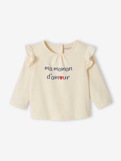 Bébé-T-shirt, sous-pull-T-shirt à message bébé en coton biologique