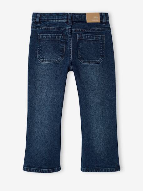 Mädchen Flare-Jeans, 7/8 jeansblau+stone 