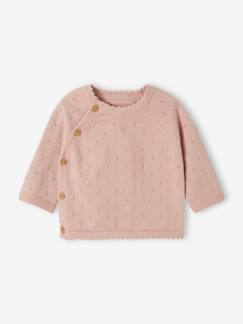 Baby-Pullover, Strickjacke, Sweatshirt-Baby Strickjacke aus Ajourstrick