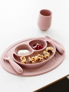 Puériculture-Repas-Vaisselle, coffret repas-Set repas tout-en-un avec assiette EZPZ Mini mat en silicone