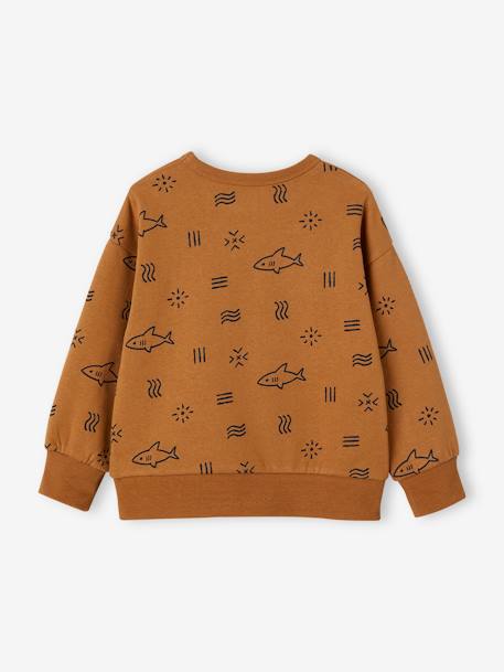Jungen Sweatshirt mit Recycling-Polyester karamel 