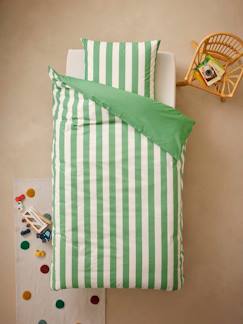 Linge de maison et décoration-Linge de lit enfant-Fourre de duvet-Parure fourre de duvet et taie d'oreiller avec coton recyclé TRANSAT