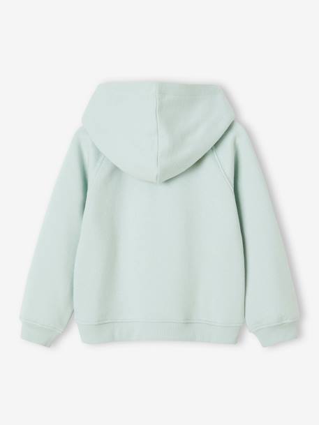 Mädchen Kapuzensweatjacke aqua+grün+marine 