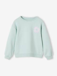 Mädchen-Pullover, Strickjacke, Sweatshirt-Sweatshirt-Mädchen Sweatshirt mit Print Basics Oeko-Tex