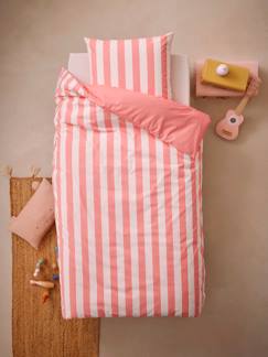 Parure housse de couette + taie d'oreiller essentiels enfant avec coton recyclé TRANSAT
