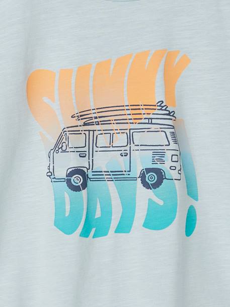 Jungen T-Shirt mit Message-Print Oeko-Tex himmelblau 