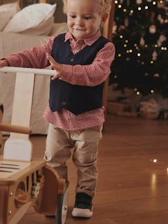 Festliches Jungen Baby-Set: Hemd, Hose, Weste & Fliege