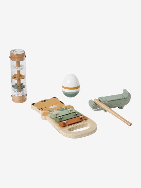 4-teiliges Set Baby Musikinstrumente TANSANIA, Holz FSC® natur 