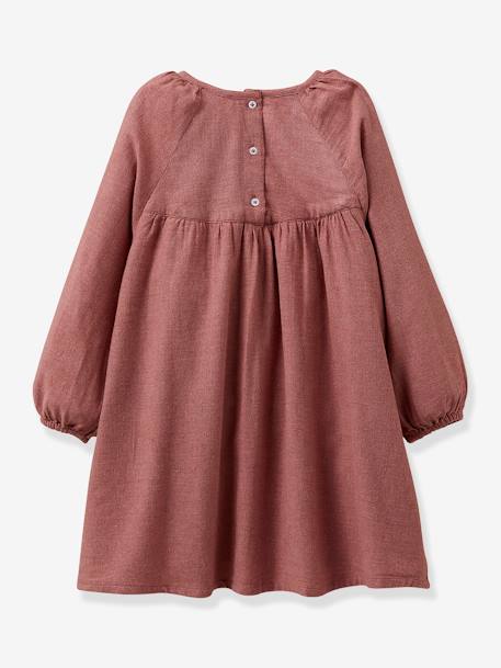 Robe fille smockée CYRILLUS rose 