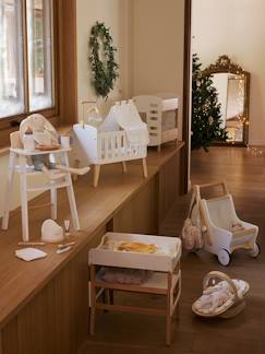 Geschenkideen-Spielzeug-Babypuppen und Puppen-Puppenbett aus Holz FSC®