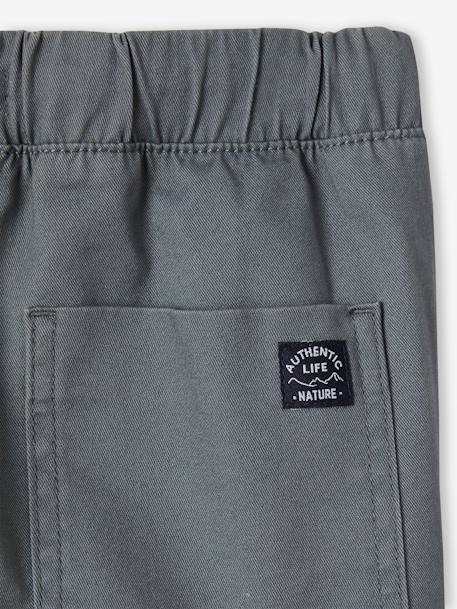 Jungen Cargohose mit Dehnbund eisblau+graubeige+kamel+khaki 