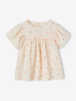 Mädchen-Hemd, Bluse, Tunika-Mädchen Bluse mit Schmetterlingsärmeln, Bio-Baumwolle