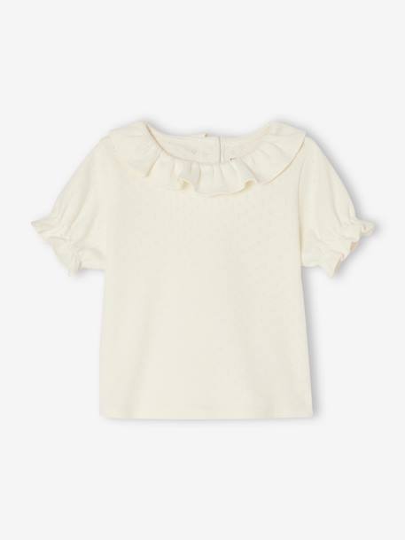 Lot de 2 tee-shirts naissance en coton biologique rose nude 