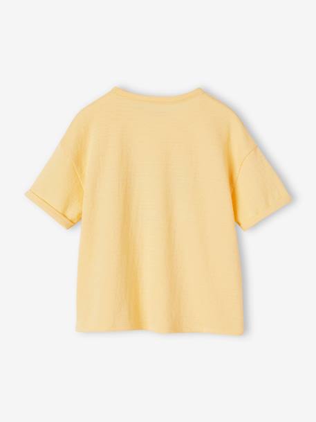 Mädchen T-Shirt Oeko-Tex koralle+pastellgelb 