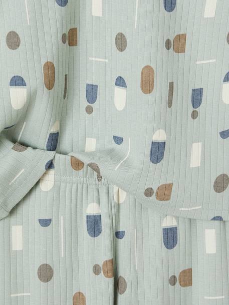 Jungen Schlafanzug aus Ripp-Jersey Oeko-Tex salbeigrün 
