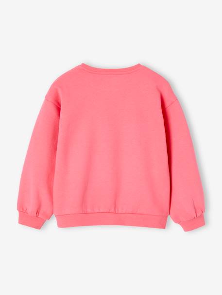 Mädchen Sweatshirt mit Print Basics Oeko-Tex aprikose+bonbonrosa+grau meliert+himmelblau 