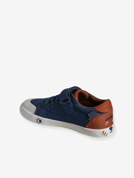 Kinder Stoff-Sneakers mit Anziehtrick jeansblau 