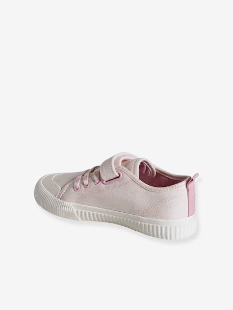 Mädchen Stoff-Sneakers mit elastischer Schnürung hellrosa 