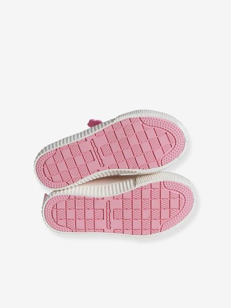 Baskets toile lacets élastiqués fille collection maternelle rose pâle 