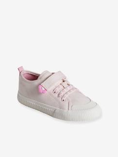 Schuhe-Mädchenschuhe 23-38-Sneakers, Tennisschuhe-Mädchen Stoff-Sneakers mit elastischer Schnürung