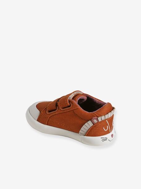 Baby Jungen Stoff-Sneakers, Klett dunkelbraun 