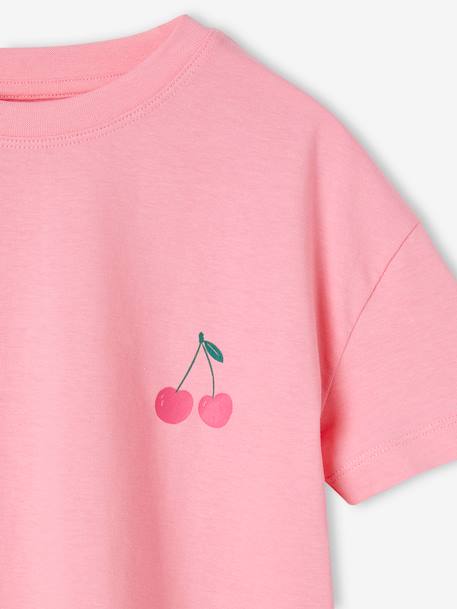 Mädchen T-Shirt BASIC Oeko-Tex mandelgrün+rosa bonbon+türkis 