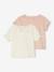 Lot de 2 tee-shirts naissance en coton biologique rose nude 