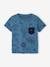 T-shirt jungle bébé en jersey flammé bleu 