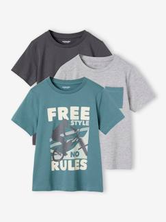 Junge-T-Shirt, Poloshirt, Unterziehpulli-T-Shirt-3er-Pack Jungen T-Shirts