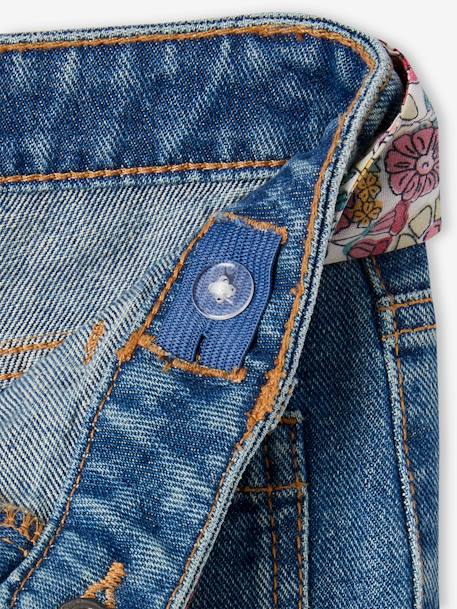 Mädchen Loose-fit-Jeans mit Stoffgürtel blue stone 