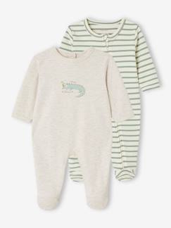 Baby-Strampler, Pyjama, Overall-2er-Pack Baby Jersey-Strampler