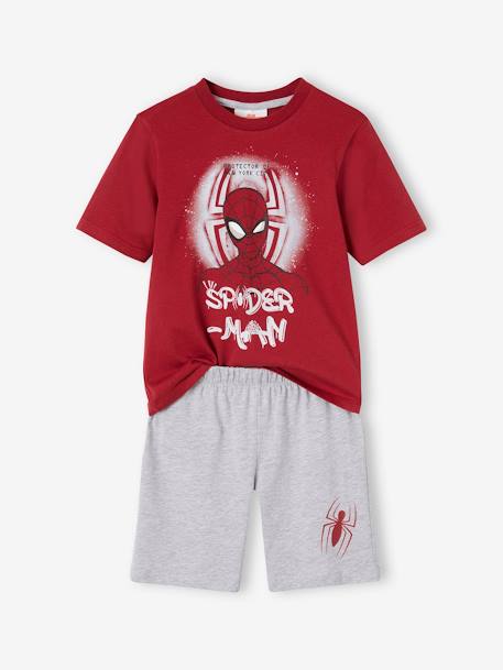 Kurzer Jungen Schlafanzug MARVEL SPIDERMAN rot/grau meliert 