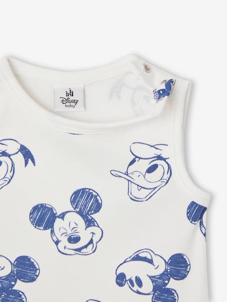 Lot de 2 bodies bébé sans manches Disney® Mickey et Donald bleu ciel 