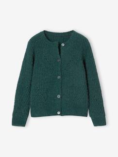 Mädchen-Mädchen Cardigan aus Chenille-Garn