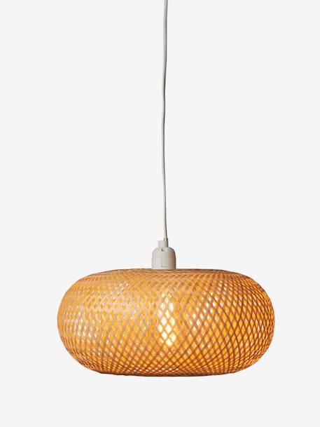 Abat-jour pour suspension boule en bambou beige 