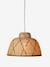 Abat-jour pour suspension en bambou bicolore beige 